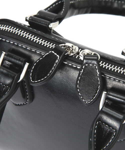 N.（N. Natural Beauty Basic）（エヌエヌナチュラルビューティーベーシック）の「チェーンデザインミニボストンバッグ（ハンドバッグ・レディース・ブラック/ホワイト/グリーン・ﾌﾘ-）」の16枚目の写真