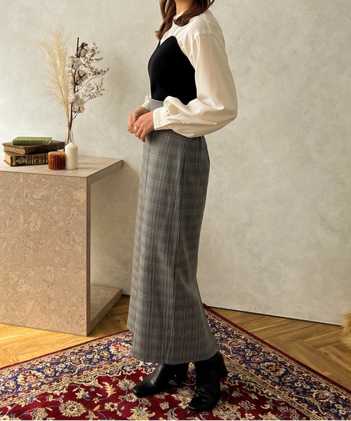 apres jour clair(アプレジュールクレア)の「【apres jour clair】【SETUP可能】アソートハイウエストナロースカート【ZOZOTOWN限定アイテム】(スカート・レディース・ブラウン系その他/ブラック系その他/ライトブラウン・フリー/X-LARGE)」の2枚目の写真