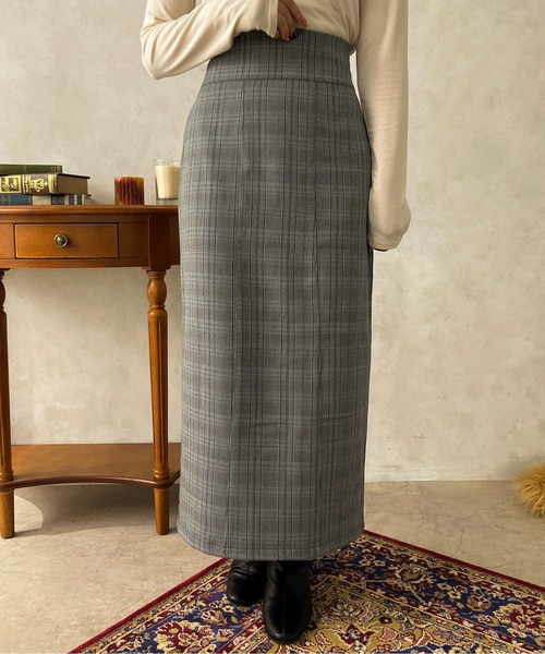 apres jour clair(アプレジュールクレア)の「【apres jour clair】【SETUP可能】アソートハイウエストナロースカート【ZOZOTOWN限定アイテム】(スカート・レディース・ブラウン系その他/ブラック系その他/ライトブラウン・フリー/X-LARGE)」の4枚目の写真