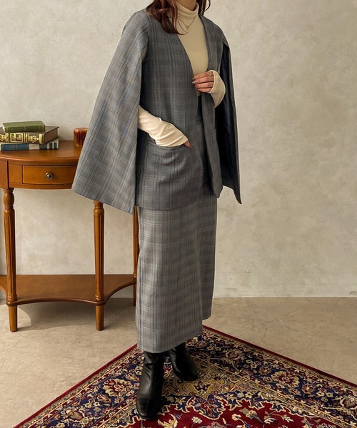 apres jour clair(アプレジュールクレア)の「【apres jour clair】【SETUP可能】アソートハイウエストナロースカート【ZOZOTOWN限定アイテム】(スカート・レディース・ブラウン系その他/ブラック系その他/ライトブラウン・フリー/X-LARGE)」の9枚目の写真