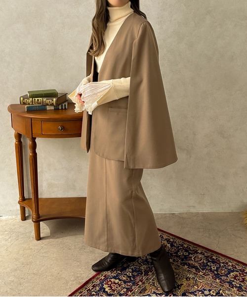 apres jour clair(アプレジュールクレア)の「【apres jour clair】【SETUP可能】アソートハイウエストナロースカート【ZOZOTOWN限定アイテム】(スカート・レディース・ブラウン系その他/ブラック系その他/ライトブラウン・フリー/X-LARGE)」の13枚目の写真