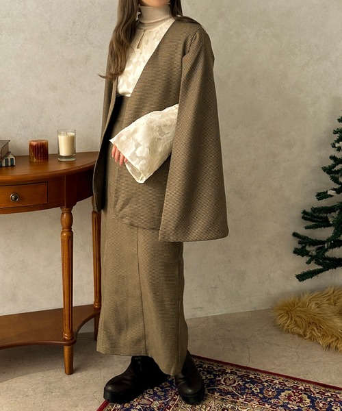 apres jour clair(アプレジュールクレア)の「【apres jour clair】【SETUP可能】アソートハイウエストナロースカート【ZOZOTOWN限定アイテム】(スカート・レディース・ブラウン系その他/ブラック系その他/ライトブラウン・フリー/X-LARGE)」の19枚目の写真