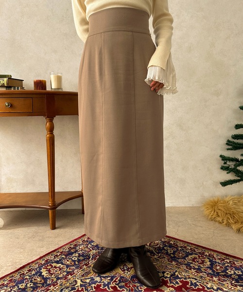 apres jour clair(アプレジュールクレア)の「【apres jour clair】【SETUP可能】アソートハイウエストナロースカート【ZOZOTOWN限定アイテム】(スカート・レディース・ブラウン系その他/ブラック系その他/ライトブラウン・フリー/X-LARGE)」の10枚目の写真