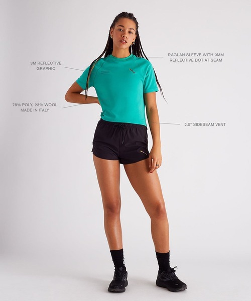 Saturdays NYC(サタデーズ ニューヨークシティ )の「All Terrain Lightweight Cropped SS Tee(Tシャツ/カットソー・レディース・ブラック/ミント・L/M/S)」の3枚目の写真