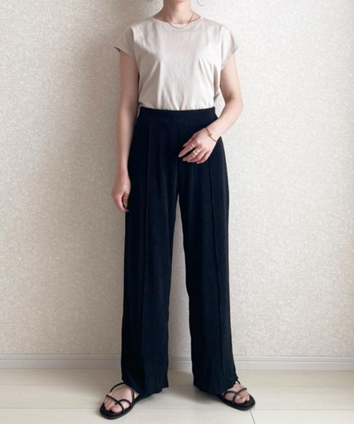 mil（ミル）の「シアー楊柳パンツ（その他パンツ・レディース・ブラック/オレンジ/グリーン/ライトグレー・M/XS/S）」の2枚目の写真