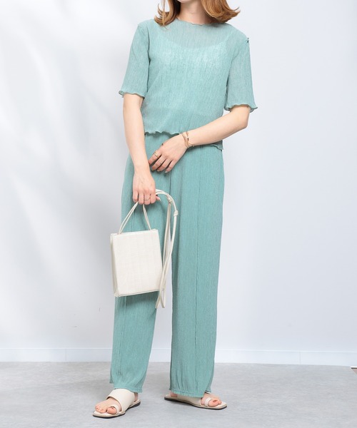 mil（ミル）の「シアー楊柳パンツ（その他パンツ・レディース・ブラック/オレンジ/グリーン/ライトグレー・M/XS/S）」の11枚目の写真