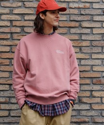 UNIVERSAL OVERALL | [UNIVERSAL OVERALL/ユニバーサルオーバーオール] 別注 ワンポイントロゴ刺繍 ピグメントスウェット(スウェット)