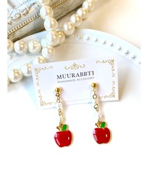 【MUURABBTI】りんごとパールのピアス(MA)