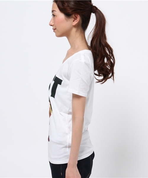 NIKE SPORTSWEAR(ナイキスポーツウェアー)の「ウィメンズ ナイキ スクープシティ Tシャツ NIKE DFC SCOOP CITY JDI TEE WMNS 658595(Tシャツ/カットソー・レディース・ホワイト/オフホワイト/パープル・MEDIUM/SMALL)」の7枚目の写真