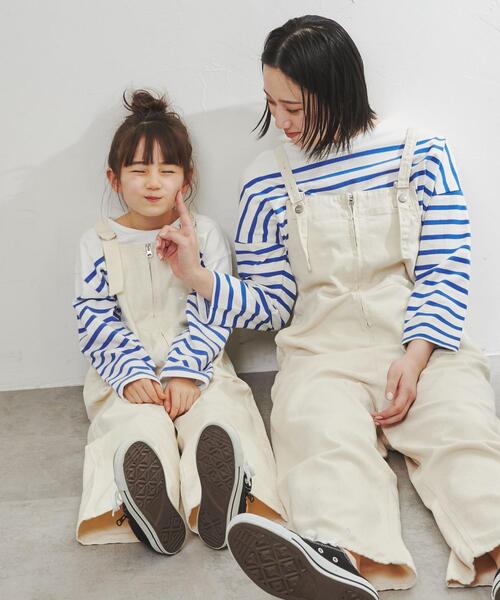 coen（コーエン）の「パネルボーダーロングスリーブTシャツ（Tシャツ/カットソー・キッズ・オレンジ/コバルトブルー・100/110/120/130/140/150）」の11枚目の写真