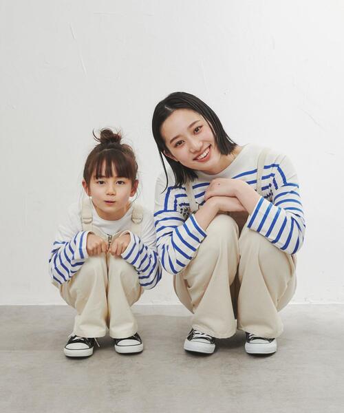 coen（コーエン）の「パネルボーダーロングスリーブTシャツ（Tシャツ/カットソー・キッズ・オレンジ/コバルトブルー・100/110/120/130/140/150）」の12枚目の写真