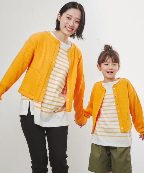 coen（コーエン）の「パネルボーダーロングスリーブTシャツ（Tシャツ/カットソー・キッズ・オレンジ/コバルトブルー・100/110/120/130/140/150）」の13枚目の写真