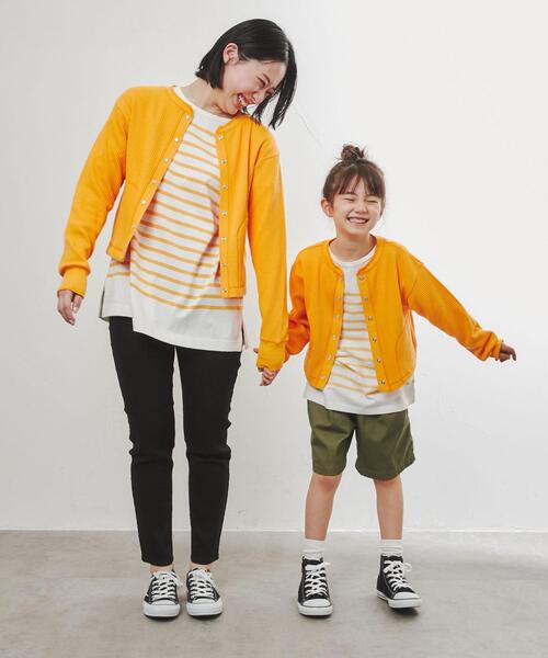 coen（コーエン）の「パネルボーダーロングスリーブTシャツ（Tシャツ/カットソー・キッズ・オレンジ/コバルトブルー・100/110/120/130/140/150）」の14枚目の写真