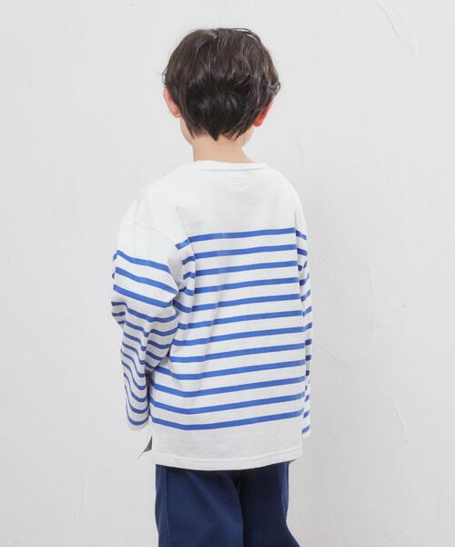 coen（コーエン）の「パネルボーダーロングスリーブTシャツ（Tシャツ/カットソー・キッズ・オレンジ/コバルトブルー・100/110/120/130/140/150）」の19枚目の写真