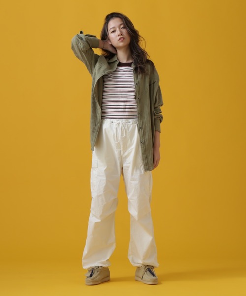 AVIREX（アヴィレックス）の「DOUBLE GAUZE WESTERN SHIRT/ ダブルガーゼ ウエスタンシャツ（シャツ/ブラウス・レディース・オリーブ/ベージュ/オレンジ・SMALL/MEDIUM）」の17枚目の写真
