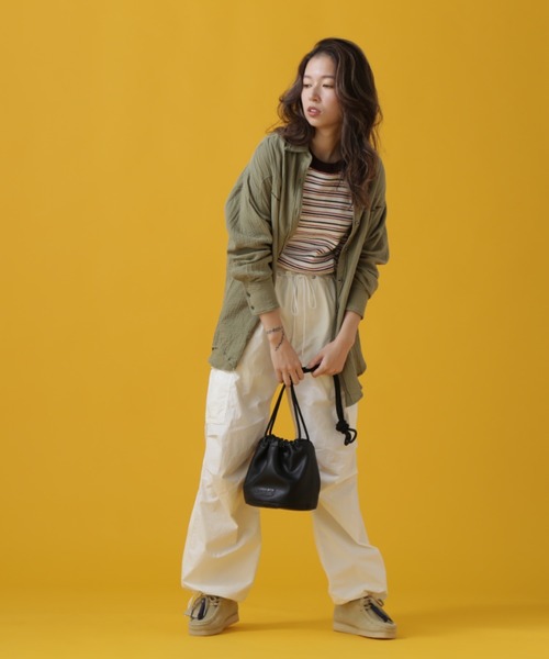 AVIREX（アヴィレックス）の「DOUBLE GAUZE WESTERN SHIRT/ ダブルガーゼ ウエスタンシャツ（シャツ/ブラウス・レディース・オリーブ/ベージュ/オレンジ・SMALL/MEDIUM）」の19枚目の写真