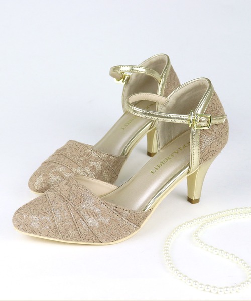 LibertyDoll(リバティードール)の「LibertyDoll/ポインテッドトゥセパレートストラップグリッターパンプス(1201/1201-SA)(パンプス・レディース・ベージュ/ブラック/シルバー・SS/L/M/3L/LL/S)」の9枚目の写真
