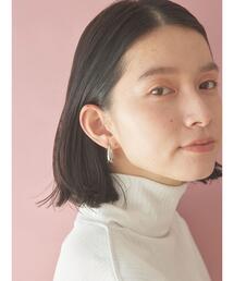 シンプルメタルフープピアス
