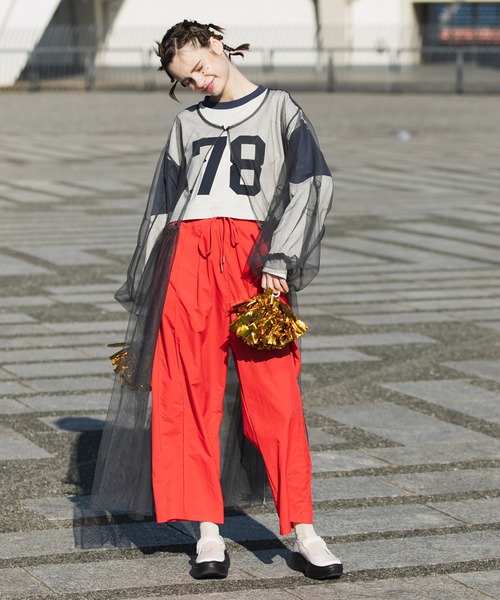 fashiru ルーズテーパードシャカパンツ　ナイロンパンツ　イージーパンツ BASIC COLOR】loose tapered shaka pants/2color |
