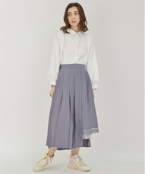 axes femme（アクシーズファム）の「ストライプアシメプリーツ