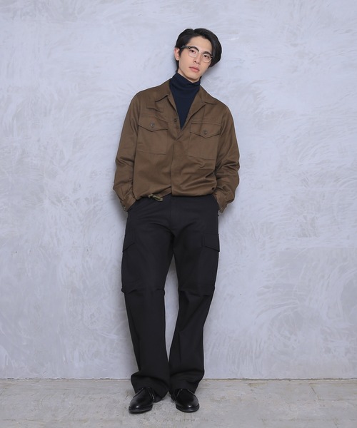 HOUSTON（ヒューストン）の「TWILL BDU PANTS / ツイルBDUパンツ（カーゴパンツ・メンズ・ブラック/カーキ/オリーブ・L/XL/M/S）」の4枚目の写真
