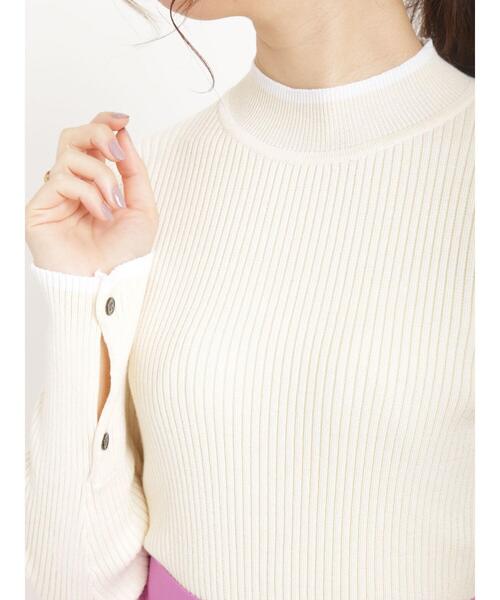 Te chichi（テチチ）の「2way袖口スリットリブニット（ニット/セーター・レディース・ネイビー/グリーン/ブラック/オフホワイト・ﾌﾘ-）」の22枚目の写真