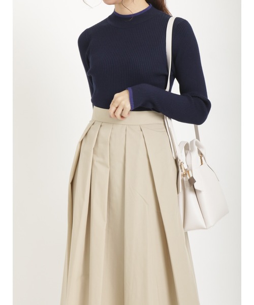 Te chichi（テチチ）の「2way袖口スリットリブニット（ニット/セーター・レディース・ネイビー/グリーン/ブラック/オフホワイト・ﾌﾘ-）」の4枚目の写真