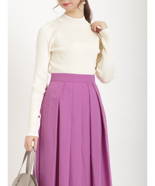 Te chichi（テチチ）の「2way袖口スリットリブニット（ニット/セーター・レディース・ネイビー/グリーン/ブラック/オフホワイト・ﾌﾘ-）」の2枚目の写真