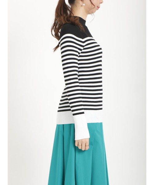 Te chichi（テチチ）の「2way袖口スリットリブニット（ニット/セーター・レディース・ネイビー/グリーン/ブラック/オフホワイト・ﾌﾘ-）」の14枚目の写真