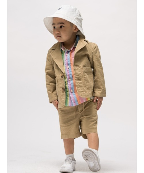 GAP（ギャップ）の「パーフェクト カーキブレザージャケット (幼児)（テーラードジャケット・キッズ・ベージュ/ネイビー・18-24M/3 YRS/5 YRS/2 YRS/12-18M/4 YRS）」の7枚目の写真