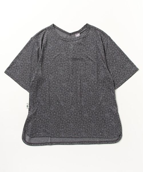 PUMA(プーマ)の「【別注】プーマ PUMA SS チュニック Tシャツ_フラワープリントTシャツ 限定コラボ(Tシャツ/カットソー・レディース・クリーム/ブラック/ピンク/ラベンダー・S/L/M/XL)」の2枚目の写真