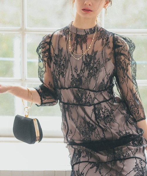 セール】バックリボン総レースドレス（ドレス）｜Dorry Doll（ドリー