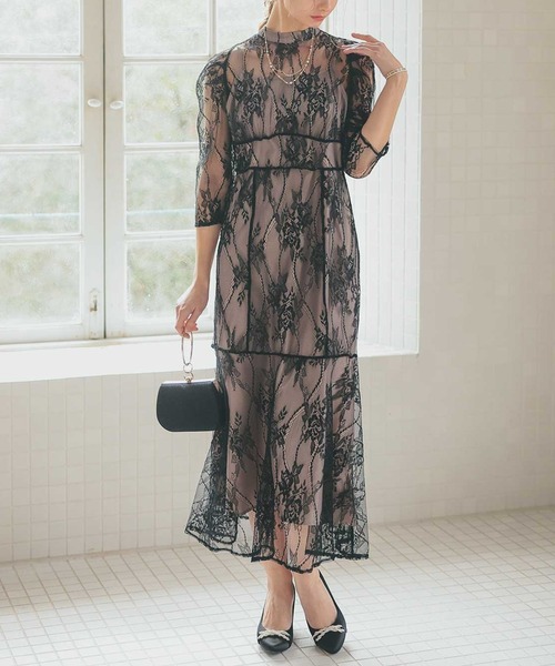 セール】バックリボン総レースドレス（ドレス）｜Dorry Doll（ドリー