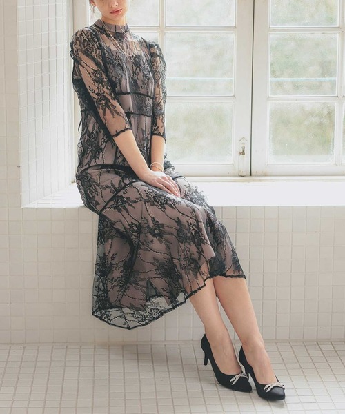 セール】バックリボン総レースドレス（ドレス）｜Dorry Doll（ドリー