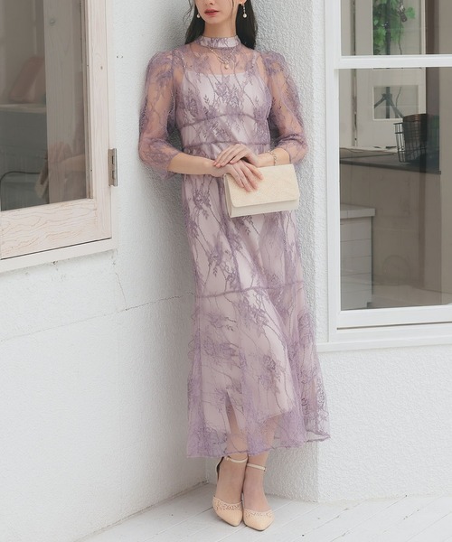 セール】バックリボン総レースドレス（ドレス）｜Dorry Doll（ドリー