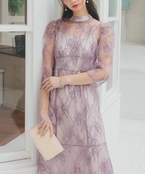 セール】バックリボン総レースドレス（ドレス）｜Dorry Doll（ドリー