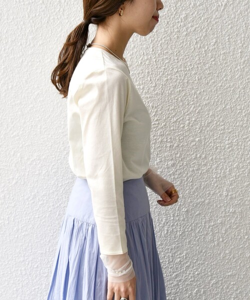 SHIPS any(シップス エニィ)の「SHIPS any:〈洗濯機可能〉レイヤード スリーブメッシュ プルオーバー(Tシャツ/カットソー・レディース・オフホワイト/その他/ホワイト系その他・ONE SIZE)」の16枚目の写真