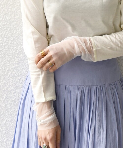 SHIPS any(シップス エニィ)の「SHIPS any:〈洗濯機可能〉レイヤード スリーブメッシュ プルオーバー(Tシャツ/カットソー・レディース・オフホワイト/その他/ホワイト系その他・ONE SIZE)」の17枚目の写真