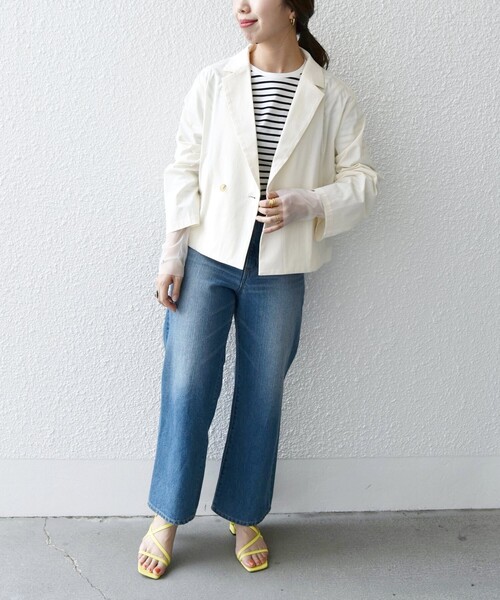 SHIPS any:〈洗濯機可能〉レイヤード スリーブメッシュ プルオーバー