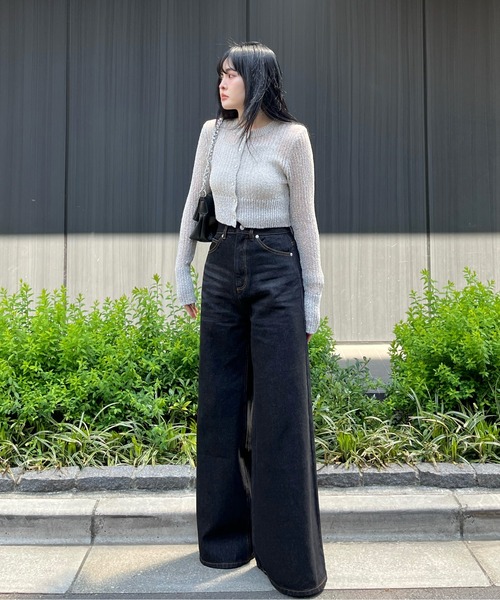 EPIMI E'PIMMY（エピミエピミー）の「透かし編みコンパクトクルーカーディガン（カーディガン/ボレロ・レディース・ベージュ/ミント/ピンクベージュ/ブラック・MEDIUM）」の21枚目の写真