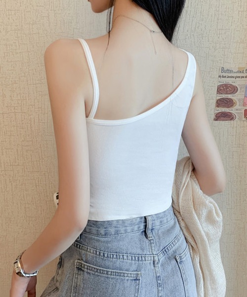 SAISON DE PAPILLON（セゾンドパピヨン）の「ワンショルダーストレッチ抜群タンクトップ（その他アンダーウェア/インナー・レディース・チャコール/ホワイト/ブラック/ベージュ・フリー）」の13枚目の写真