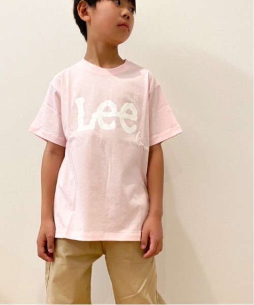 Lee（リー）の「Lee/リー キッズ　フロントロゴプリントTシャツ（Tシャツ/カットソー・キッズ・ピンク/ブラック/ホワイト・150cm/140cm/130cm）」の3枚目の写真