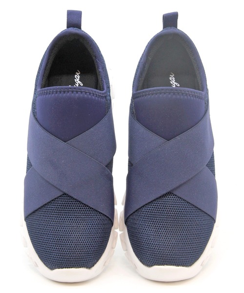 Sugar Sugar（シュガーシュガー）の「【SUGAR SUGAR シュガーシュガー】クロスバンドメッシュスニーカー（スニーカー・レディース・ブラック/ホワイト/ネイビー/ピンク・22.5cm/24.0cm/24.5cm/23.0cm/23.5cm）」の12枚目の写真