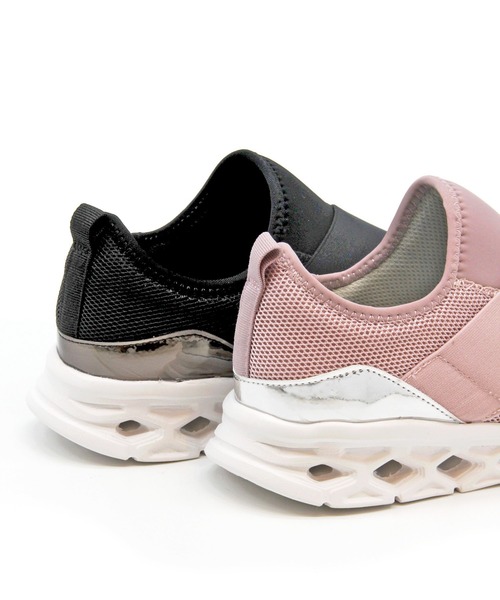 Sugar Sugar（シュガーシュガー）の「【SUGAR SUGAR シュガーシュガー】クロスバンドメッシュスニーカー（スニーカー・レディース・ブラック/ホワイト/ネイビー/ピンク・22.5cm/24.0cm/24.5cm/23.0cm/23.5cm）」の14枚目の写真