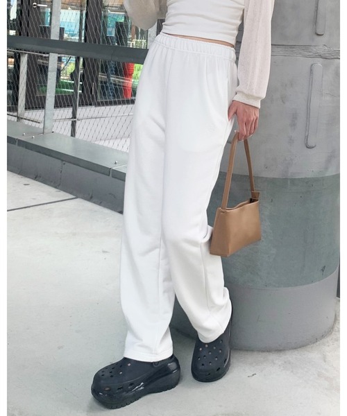 3.3 Field Trip (3.3フィールドトリップ)の「3.3 Field Trip/TERRY ストレートパンツ 2198728(スウェットパンツ・レディース・ネイビー/クリーム/アイボリー・FREE)」の2枚目の写真