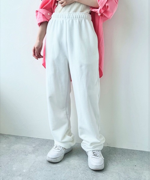 3.3 Field Trip (3.3フィールドトリップ)の「3.3 Field Trip/TERRY ストレートパンツ 2198728(スウェットパンツ・レディース・ネイビー/クリーム/アイボリー・FREE)」の4枚目の写真