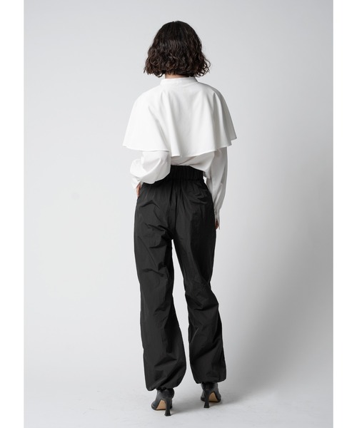 Adoon plain（アドーンプレーン）の「ケープブラウス（シャツ/ブラウス・レディース・ホワイト/ライトイエロー/ブルー/ブラック・FREE）」の9枚目の写真