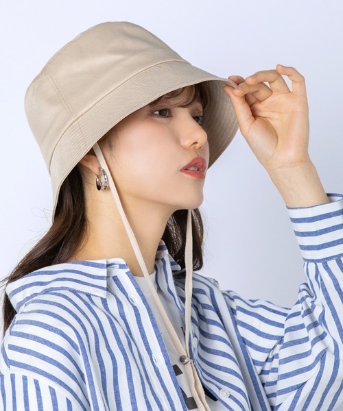 polcadot(ポルカドット)の「BASICS BUCKET HAT/ベーシックバケット ハット(ハット・レディース・ライトベージュ/ホワイト/ブラック・FREE)」の3枚目の写真