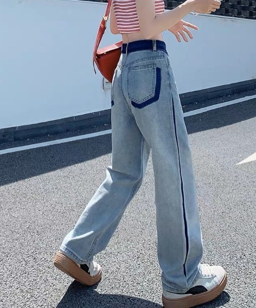 セール】色落ちデザインデニムパンツ（デニムパンツ）｜DIAVEL