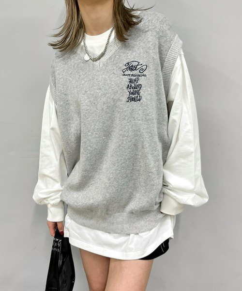 WHO'S WHO gallery(フーズフーギャラリー)の「COOPER FACTスニーカーニットベスト(ベスト・レディース・ブラック/ネイビー/ライトグレー/ベージュ・FREE)」の12枚目の写真